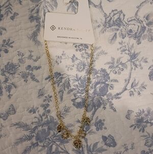 Kendra Scott NWT Gold Leaf Charm Necklace